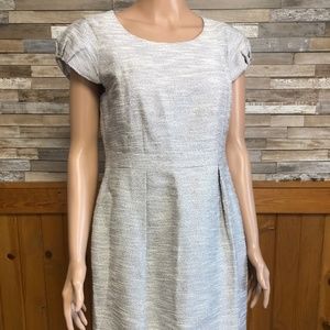 Boden scoop stripe pleated sheath pencil dress 8L